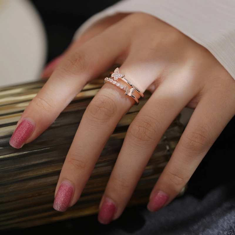 Product image KAHASIL - Cincin Titanium Wanita Anti Karat dan Luntur KH014 all variant ROSE GOLD